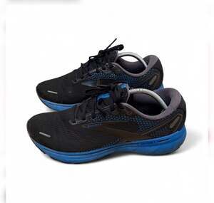Size 11D Brooks Men's Ghost 14 Running Shoes Black/Blue